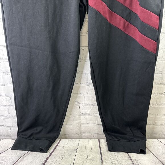 POLO Ralph Lauren Men Embroidered Gold Crest Logo Jogger Pants Black Maroon 2XLT - Picture 4 of 15